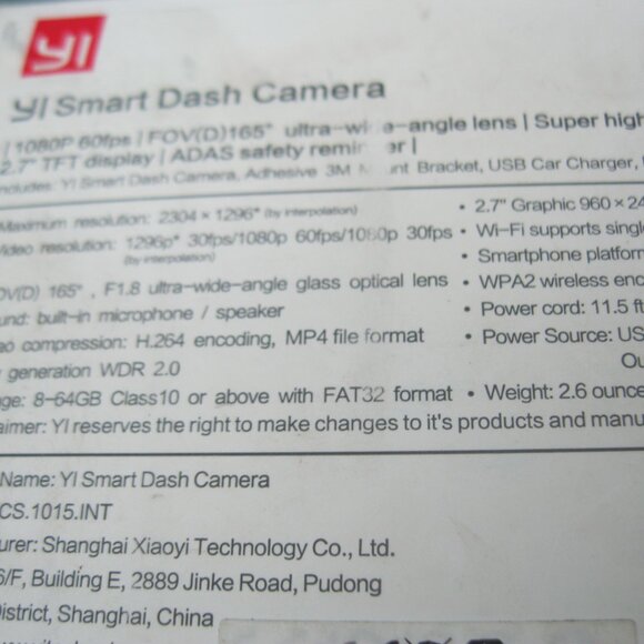 YI Smart Dash Camera - Picture 2 of 2
